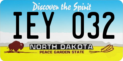 ND license plate IEY032