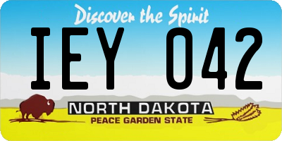 ND license plate IEY042