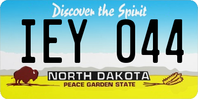 ND license plate IEY044