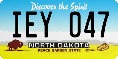 ND license plate IEY047