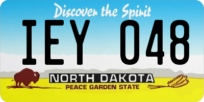 ND license plate IEY048