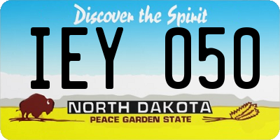 ND license plate IEY050