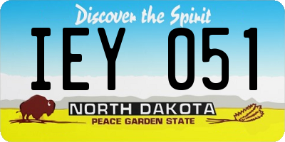 ND license plate IEY051
