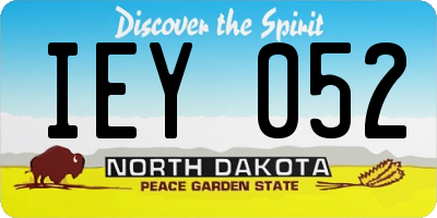 ND license plate IEY052