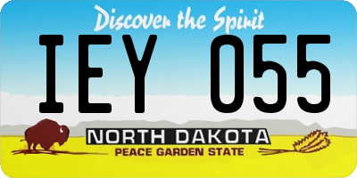 ND license plate IEY055