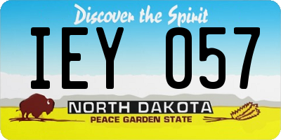 ND license plate IEY057