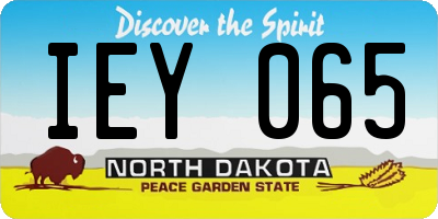ND license plate IEY065