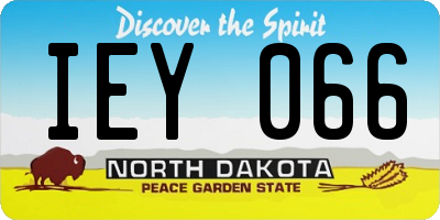 ND license plate IEY066