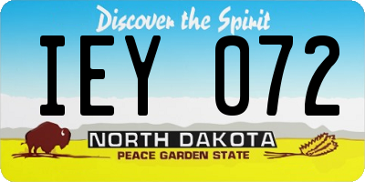 ND license plate IEY072