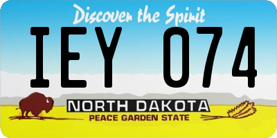 ND license plate IEY074