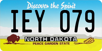 ND license plate IEY079