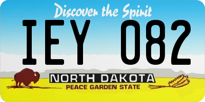 ND license plate IEY082