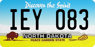ND license plate IEY083