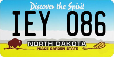 ND license plate IEY086