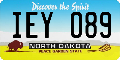 ND license plate IEY089