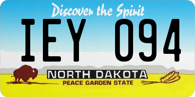 ND license plate IEY094