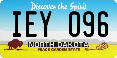 ND license plate IEY096