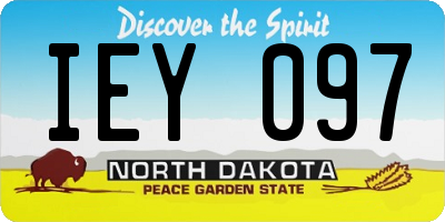 ND license plate IEY097