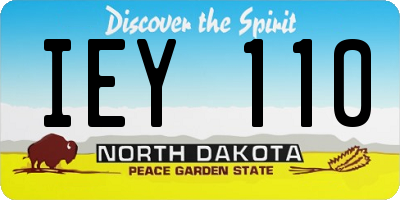 ND license plate IEY110
