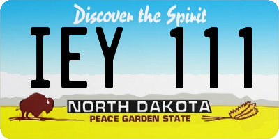 ND license plate IEY111