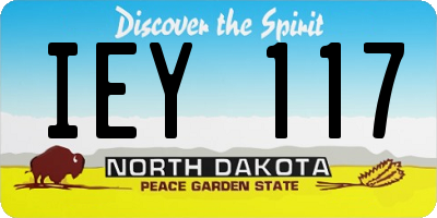ND license plate IEY117