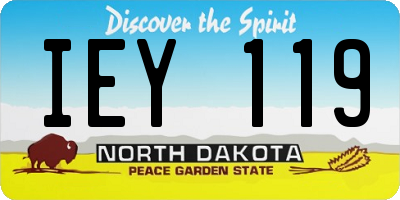 ND license plate IEY119