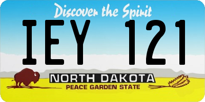 ND license plate IEY121