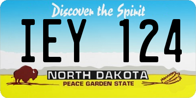 ND license plate IEY124