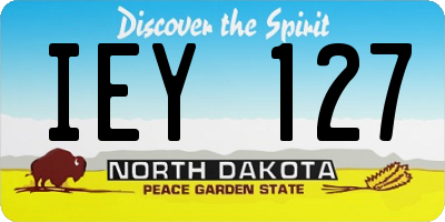 ND license plate IEY127