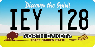 ND license plate IEY128