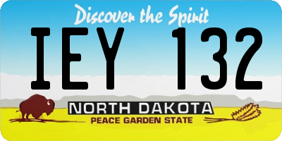 ND license plate IEY132