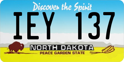 ND license plate IEY137