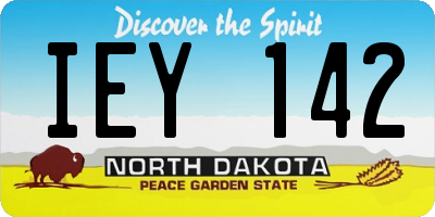 ND license plate IEY142