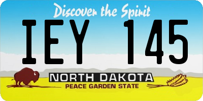 ND license plate IEY145