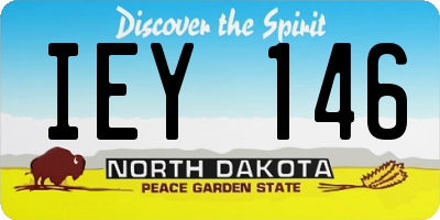 ND license plate IEY146