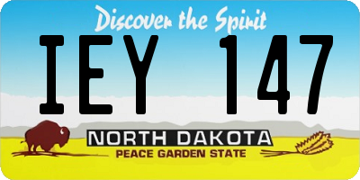 ND license plate IEY147