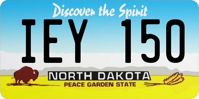 ND license plate IEY150