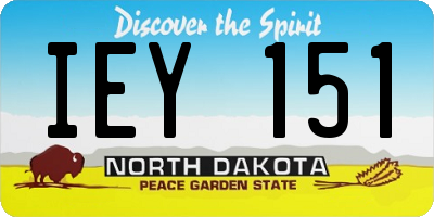ND license plate IEY151