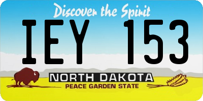 ND license plate IEY153