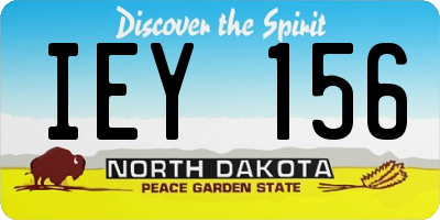 ND license plate IEY156