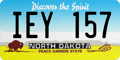 ND license plate IEY157