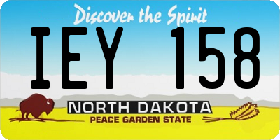 ND license plate IEY158