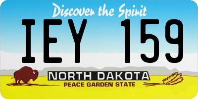ND license plate IEY159
