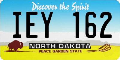 ND license plate IEY162