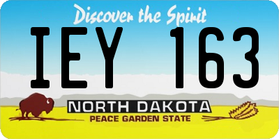 ND license plate IEY163