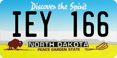 ND license plate IEY166