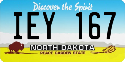 ND license plate IEY167