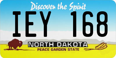 ND license plate IEY168