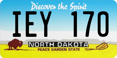 ND license plate IEY170
