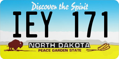 ND license plate IEY171